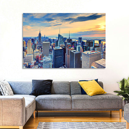 Midtown Manhattan Skyline at Dusk Wall Art
