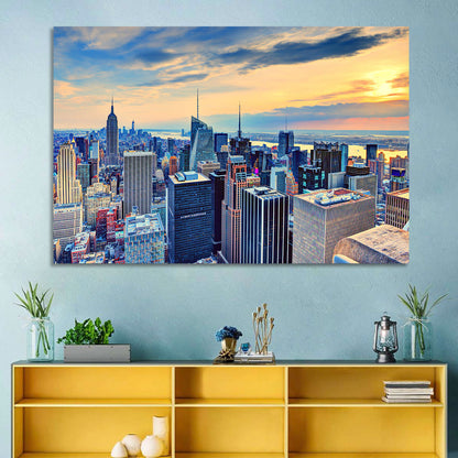 Midtown Manhattan Skyline at Dusk Wall Art