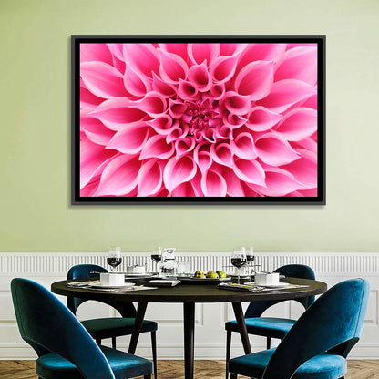 Pink Dahlia Spiral Close-up Wall Art