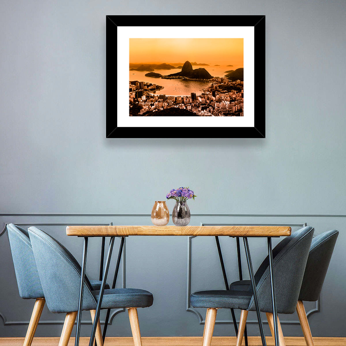 Sugarloaf Over Guanabara Bay Wall Art in a room, landscape