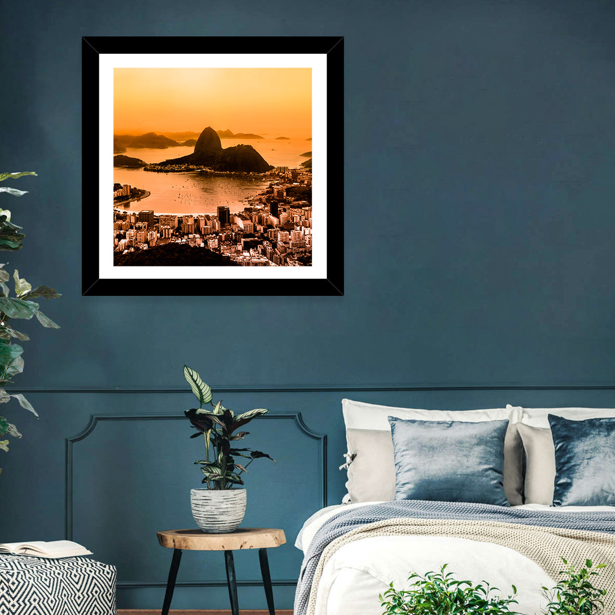 Sugarloaf Over Guanabara Bay Wall Art in a room, landscape