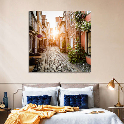 Schnoorviertel Cobblestone Lane Wall Art