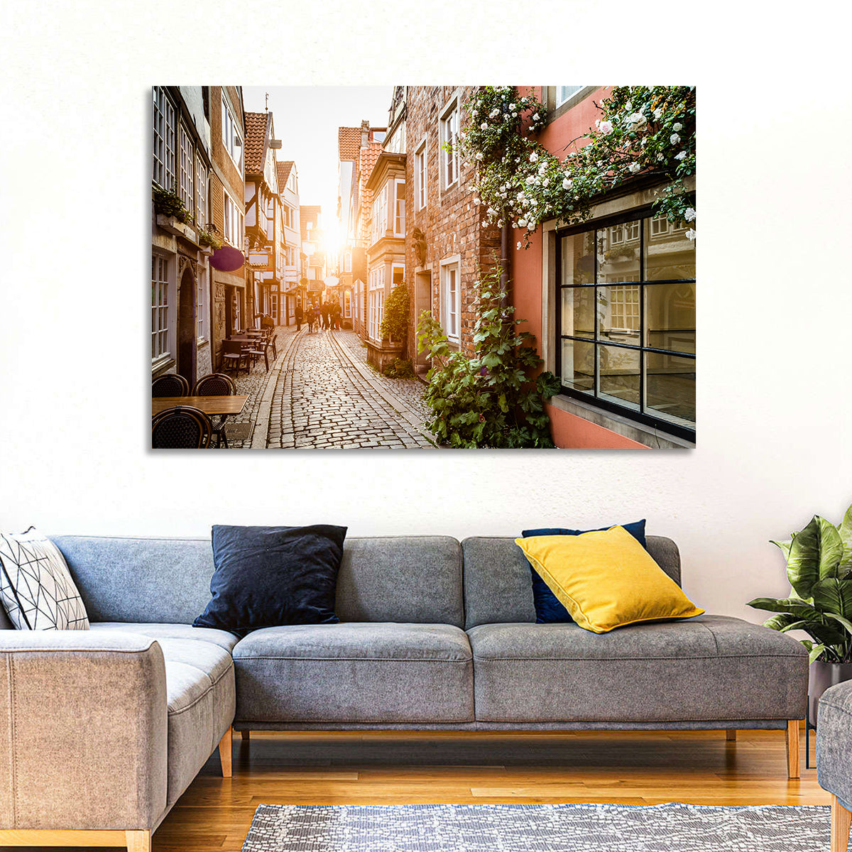 Schnoorviertel Cobblestone Lane Wall Art