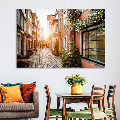 Schnoorviertel Cobblestone Lane Wall Art