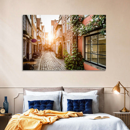 Schnoorviertel Cobblestone Lane Wall Art