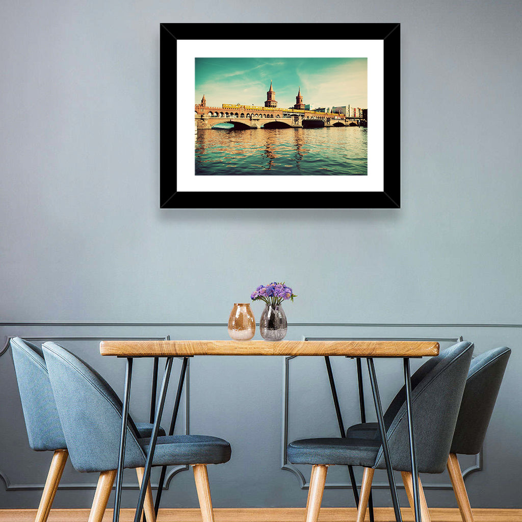 Oberbaum Bridge with Yellow Train Wall Art
