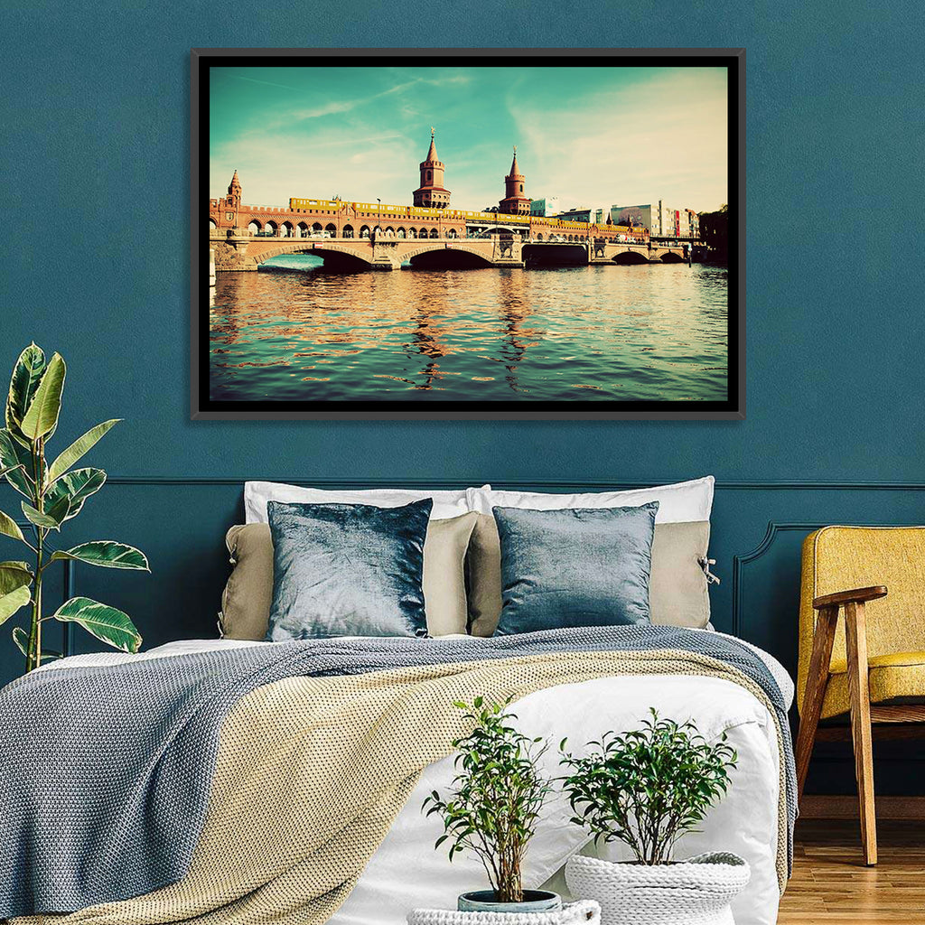 Oberbaum Bridge with Yellow Train Wall Art