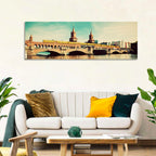 Oberbaum Bridge with Yellow Train Wall Art