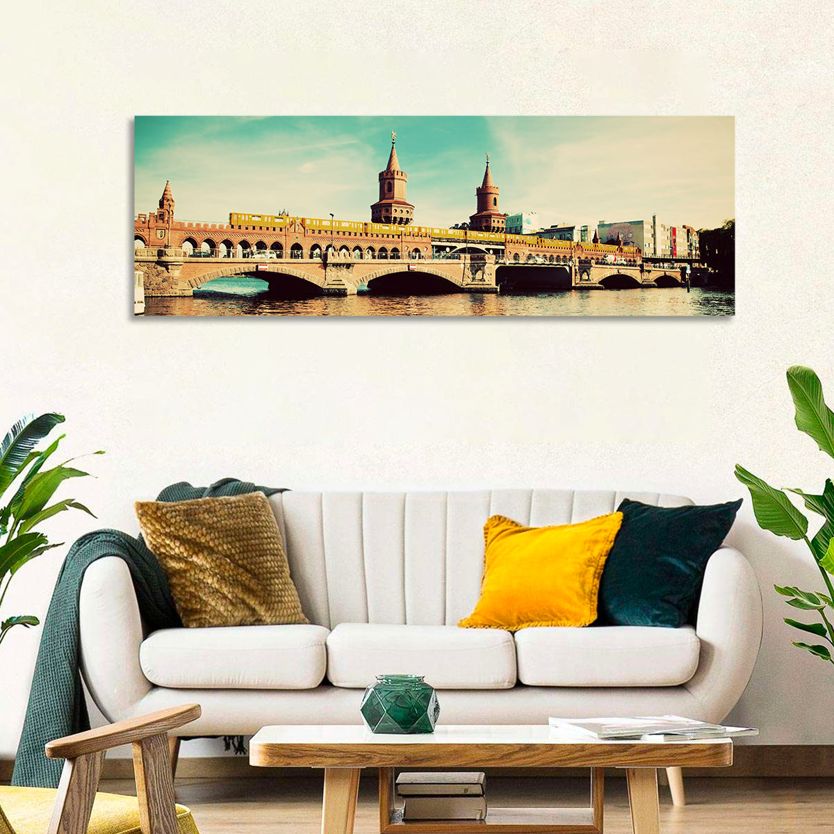 Oberbaum Bridge with Yellow Train Wall Art