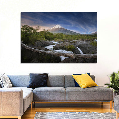 Osorno Volcano at Petrohue Falls Wall Art