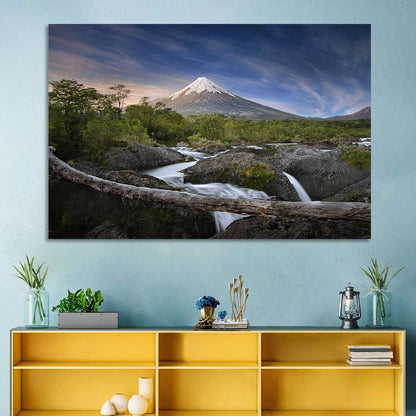 Osorno Volcano at Petrohue Falls Wall Art