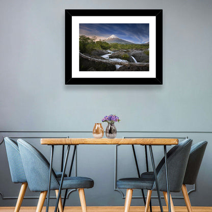 Osorno Volcano at Petrohue Falls Wall Art