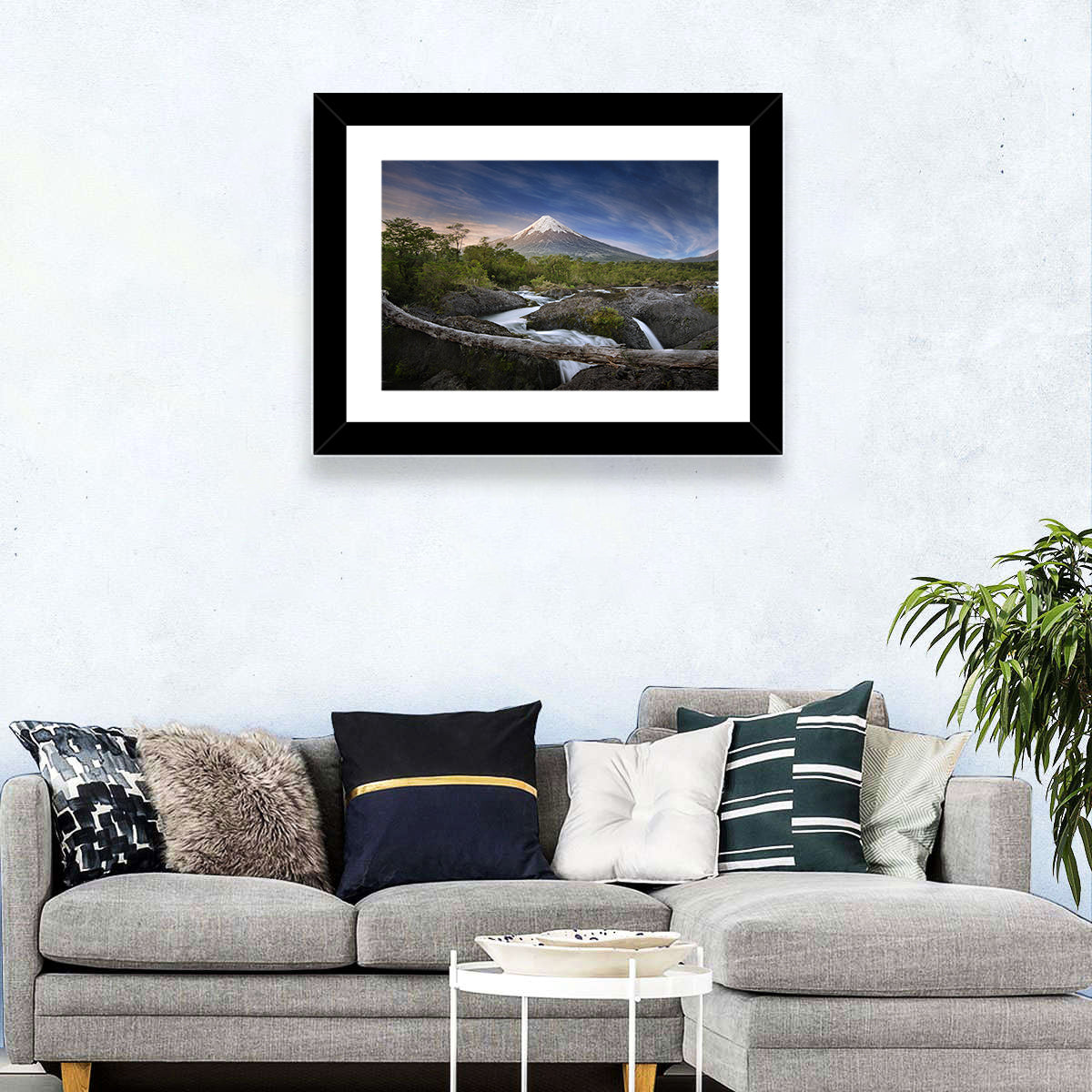 Osorno Volcano at Petrohue Falls Wall Art