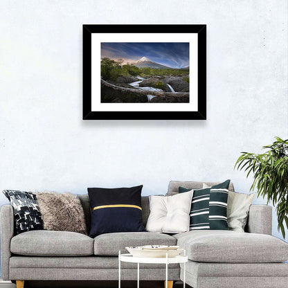 Osorno Volcano at Petrohue Falls Wall Art