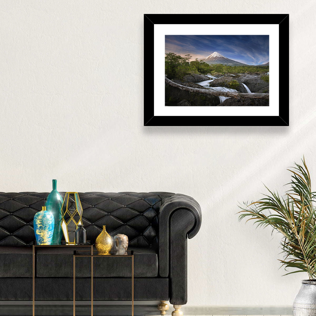 Osorno Volcano at Petrohue Falls Wall Art