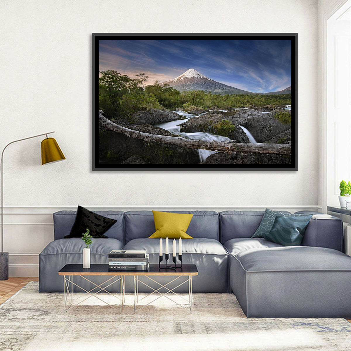 Osorno Volcano at Petrohue Falls Wall Art