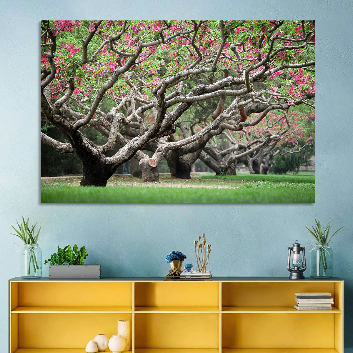 Peach Orchard in Bloom Wall Art