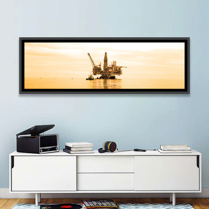 Golden Hour Oil Rig Wall Art