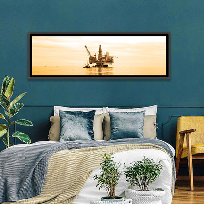 Golden Hour Oil Rig Wall Art