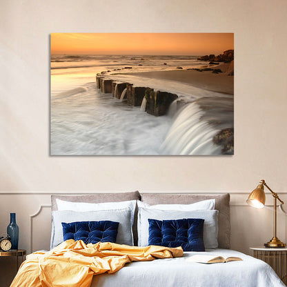 Breakwater at Golden Hour Wall Art