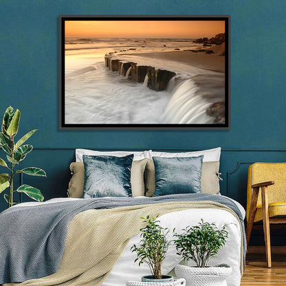 Breakwater at Golden Hour Wall Art