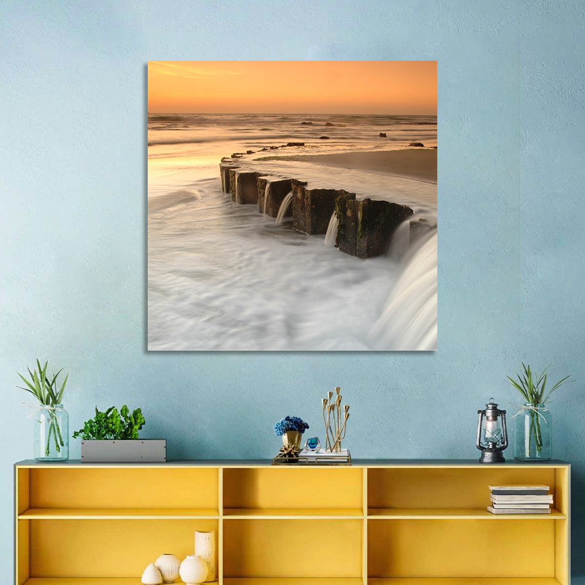 Breakwater at Golden Hour Wall Art