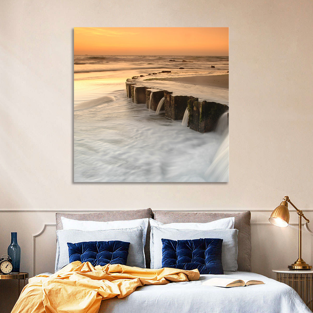 Breakwater at Golden Hour Wall Art
