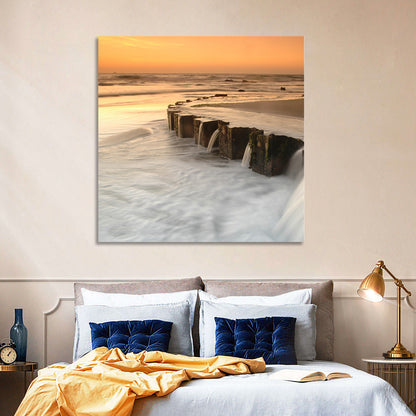 Breakwater at Golden Hour Wall Art