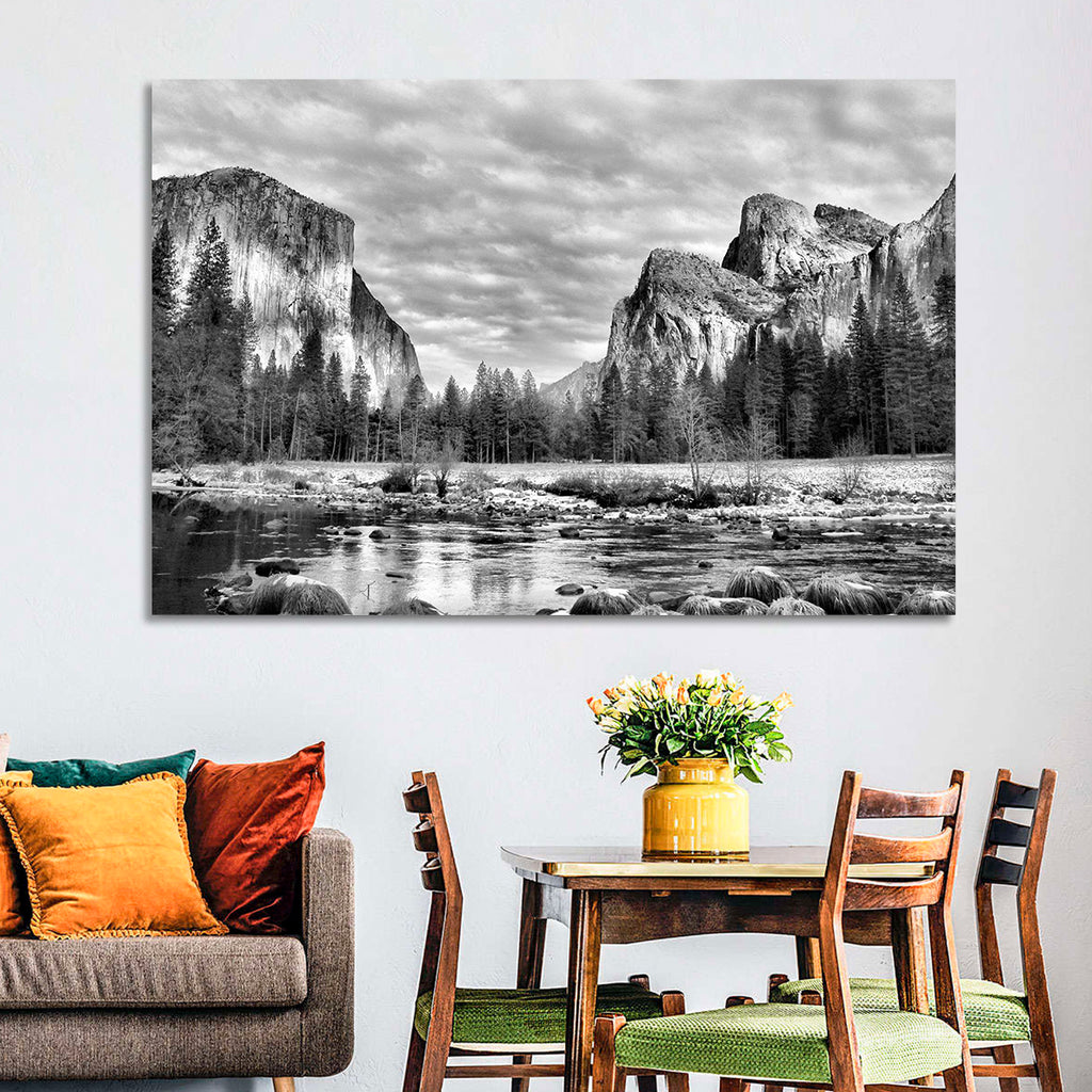 Yosemite Valley Winter View Wall Art