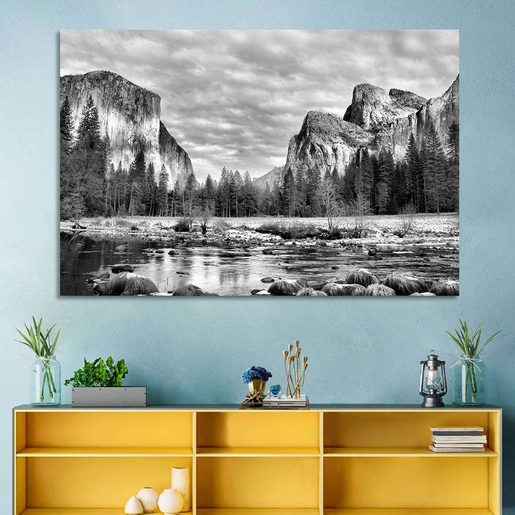 Yosemite Valley Winter View Wall Art