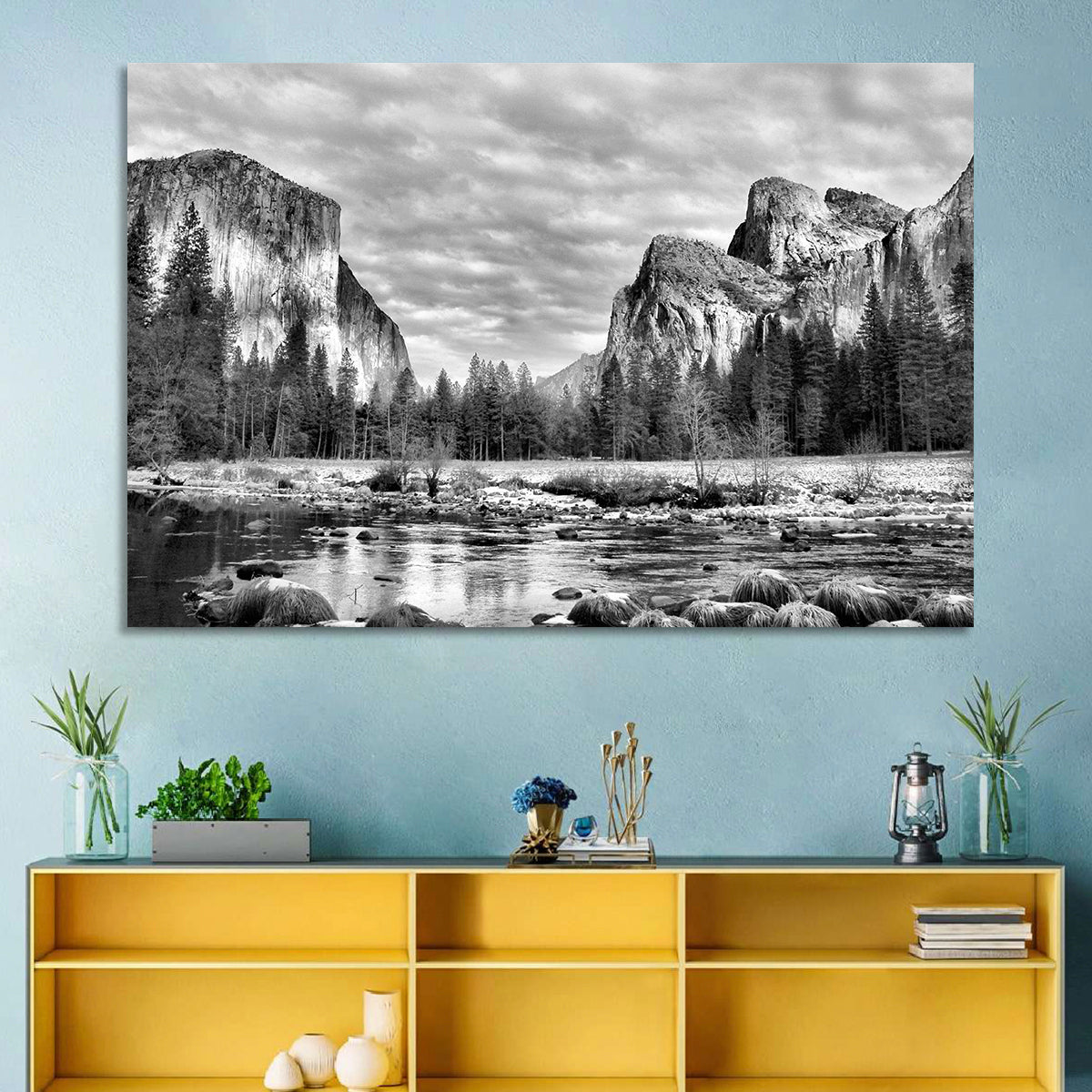 Yosemite Valley Winter View Wall Art