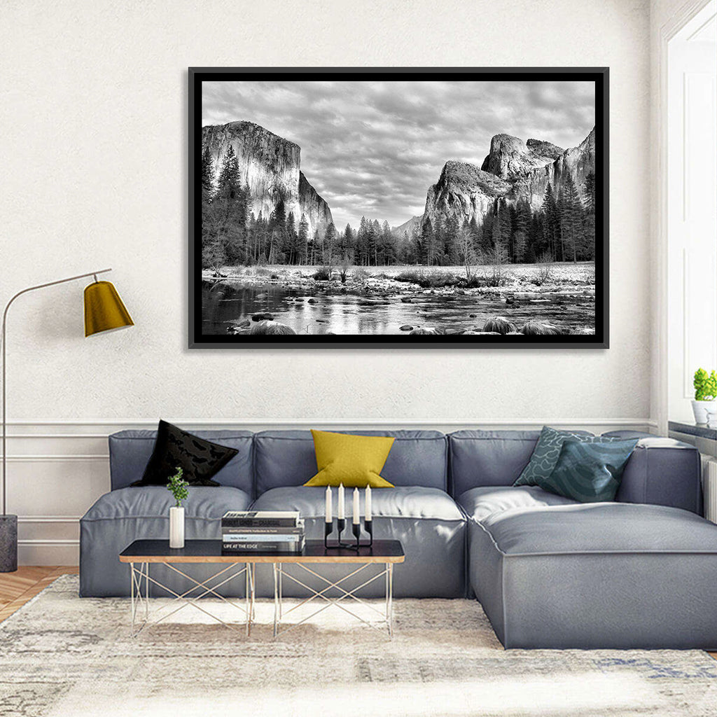 Yosemite Valley Winter View Wall Art