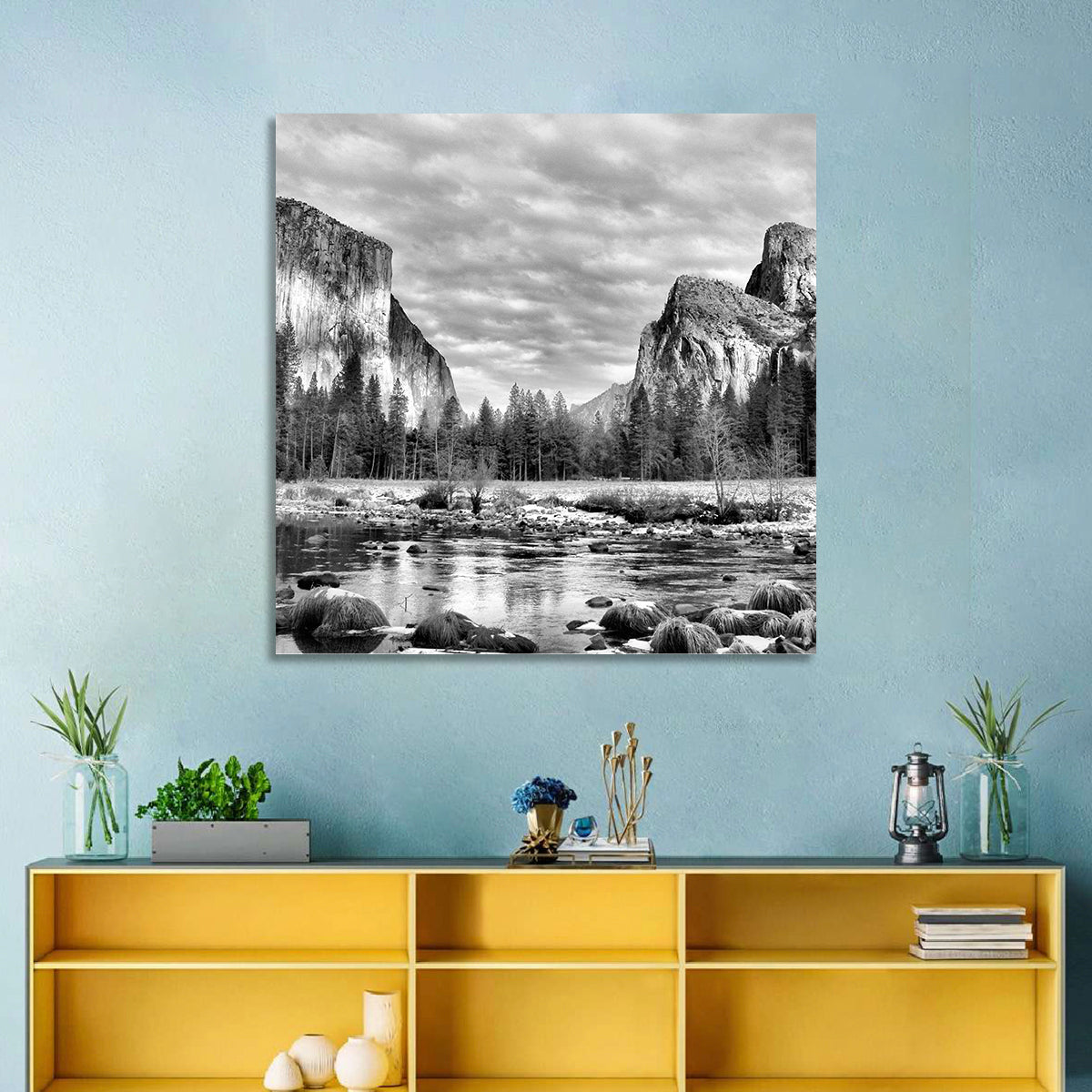 Yosemite Valley Winter View Wall Art
