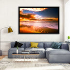 Golden Hour Beach Sunset Wall Art
