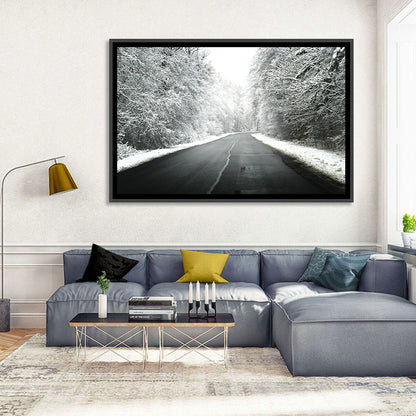 Glowing Winter Road Wall Art
