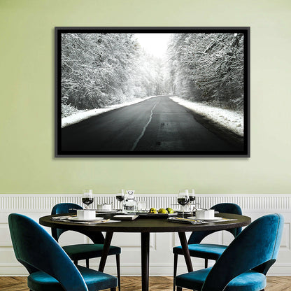 Glowing Winter Road Wall Art