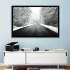 Glowing Winter Road Wall Art