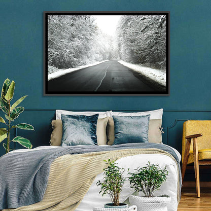 Glowing Winter Road Wall Art