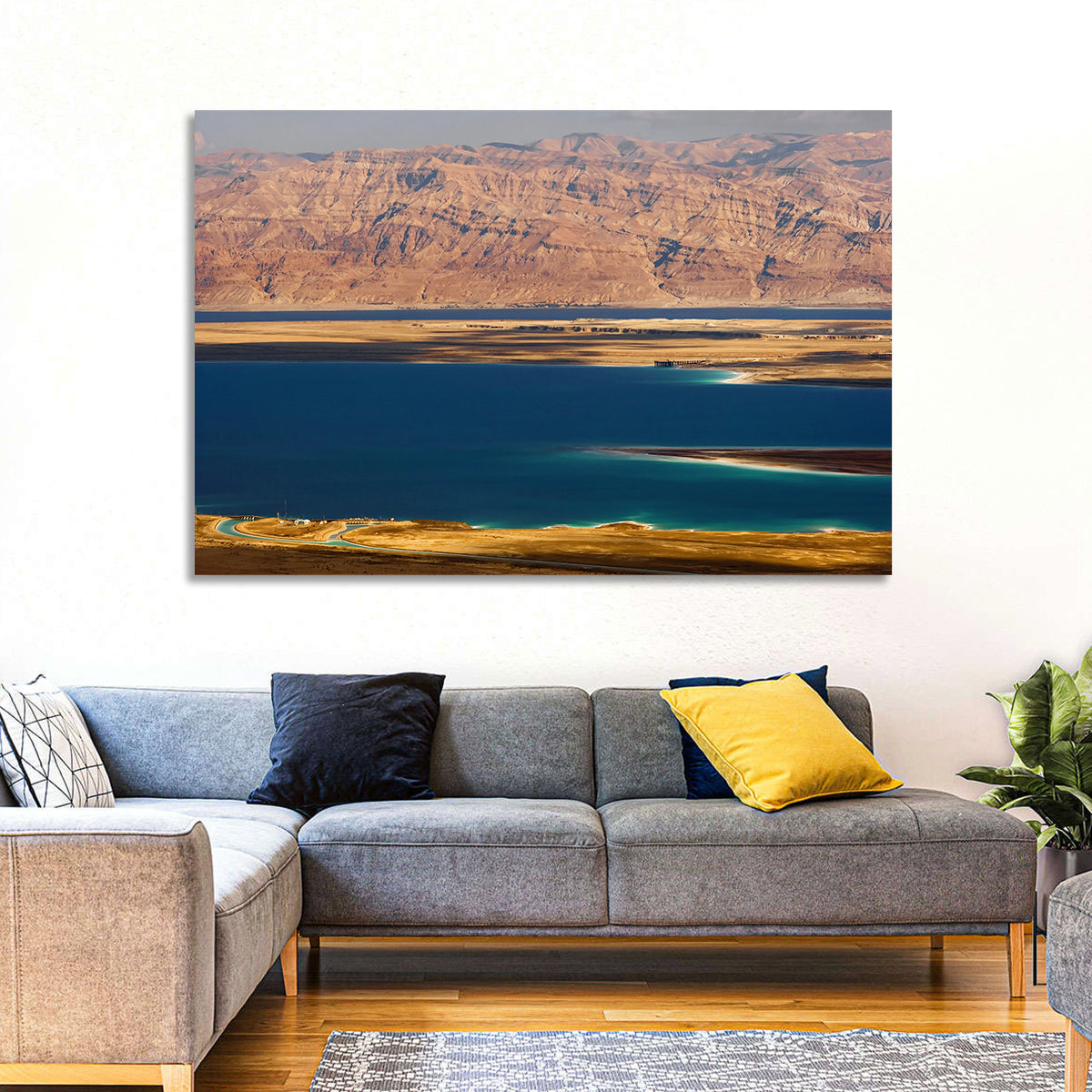 Ein Bokek Dead Sea View Wall Art in a room, landscape