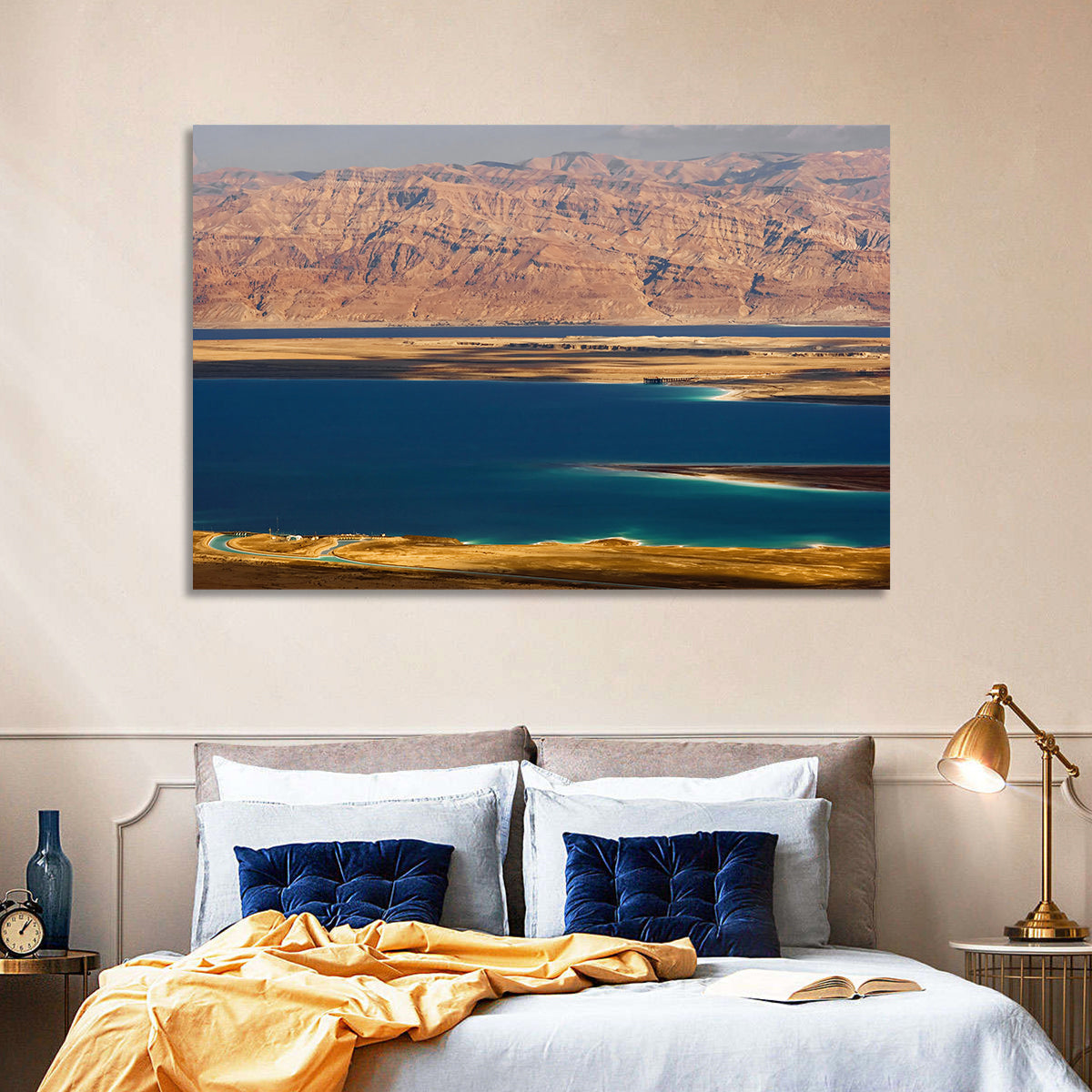 Ein Bokek Dead Sea View Wall Art in a room, landscape
