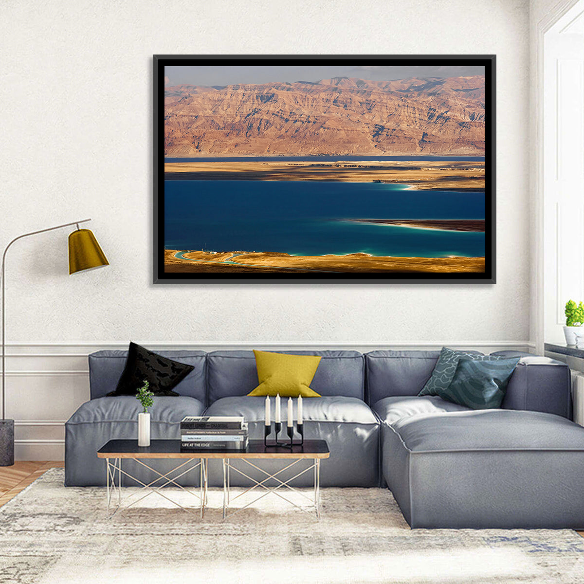 Ein Bokek Dead Sea View Wall Art in a room, landscape