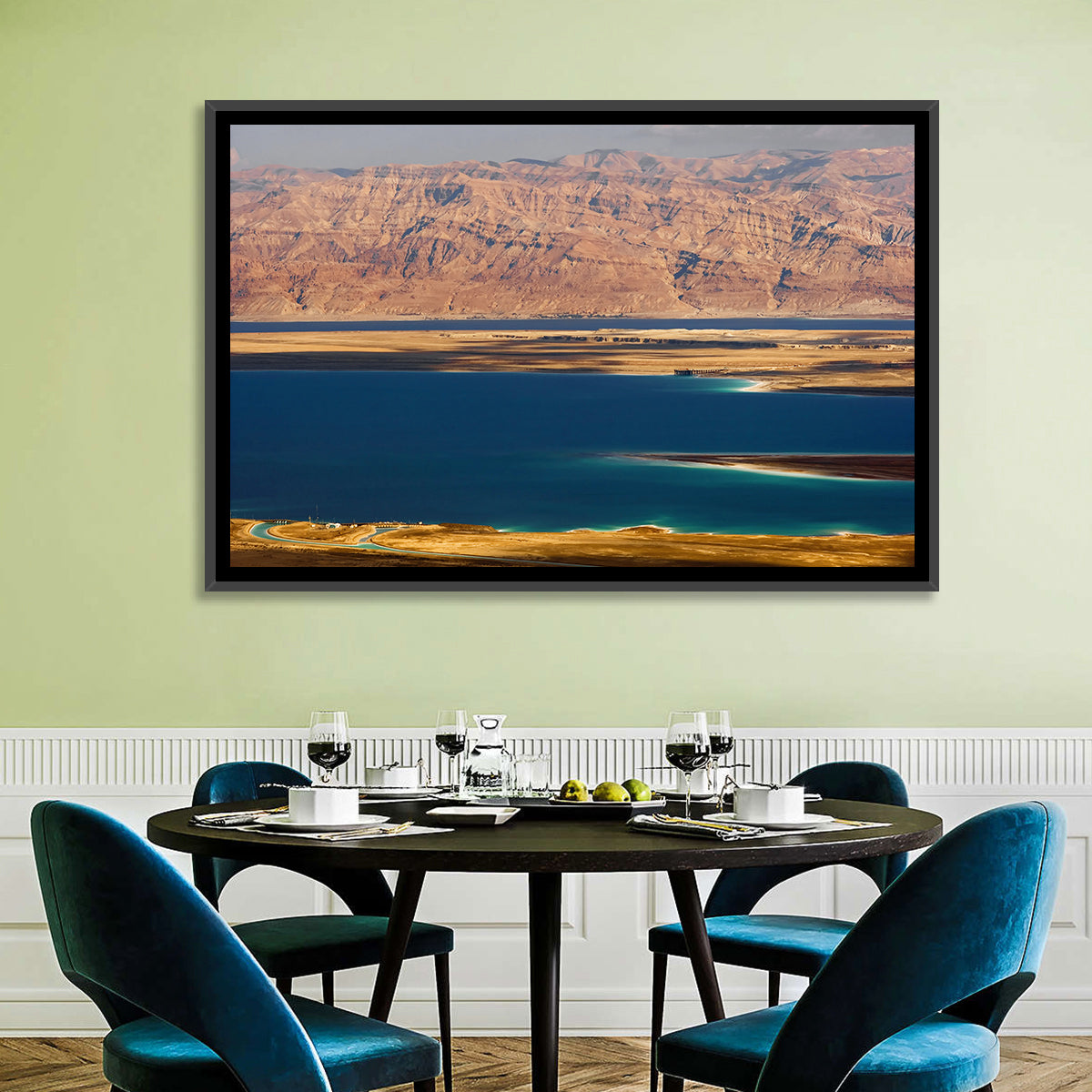 Ein Bokek Dead Sea View Wall Art in a room, landscape