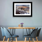 Frozen Waterfall at Sunset Wall Art
