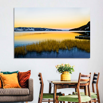 Lapland Lake Sunrise Wall Art