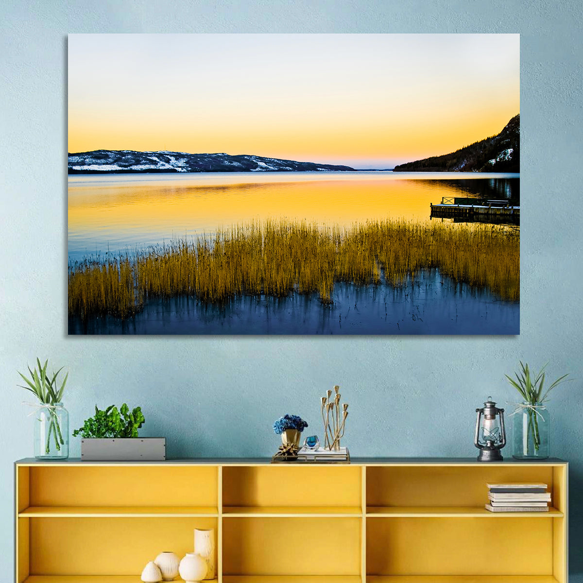Lapland Lake Sunrise Wall Art
