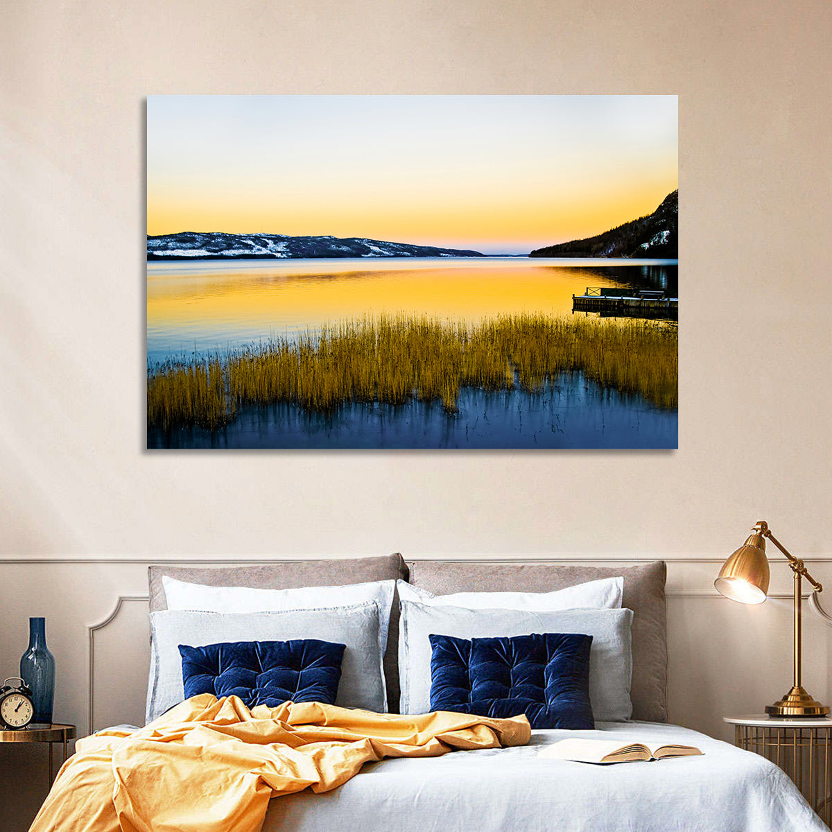 Lapland Lake Sunrise Wall Art