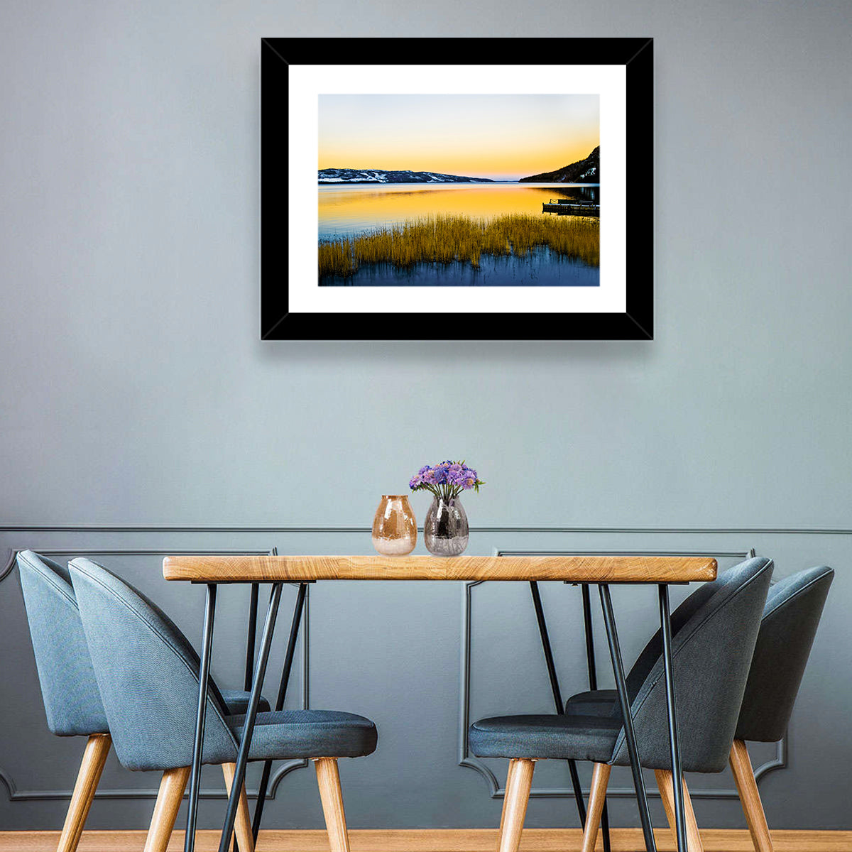 Lapland Lake Sunrise Wall Art