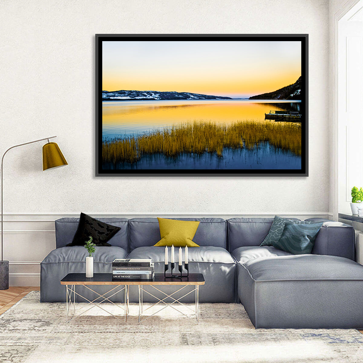 Lapland Lake Sunrise Wall Art