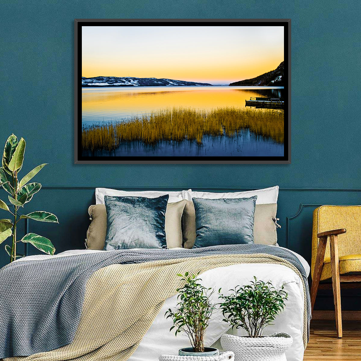 Lapland Lake Sunrise Wall Art