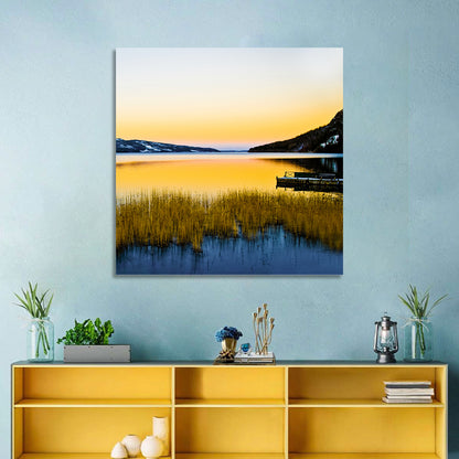 Lapland Lake Sunrise Wall Art